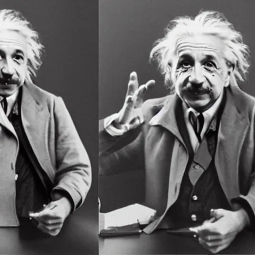 Prompt: albert einstein in a rap battle. highly detailed, 8 k, realistic, in color.