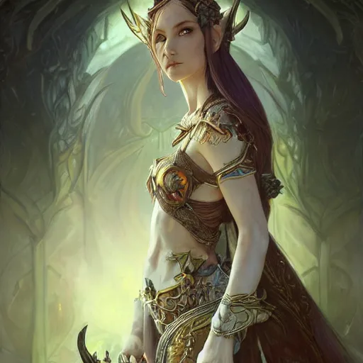 Image similar to world of warcraft elven druid, fantasy, intricate, elegant, highly detailed, digital painting, artstation, concept art, wallpaper, smooth, sharp focus, illustration, art by artgerm and greg rutkowski and alphonse mucha