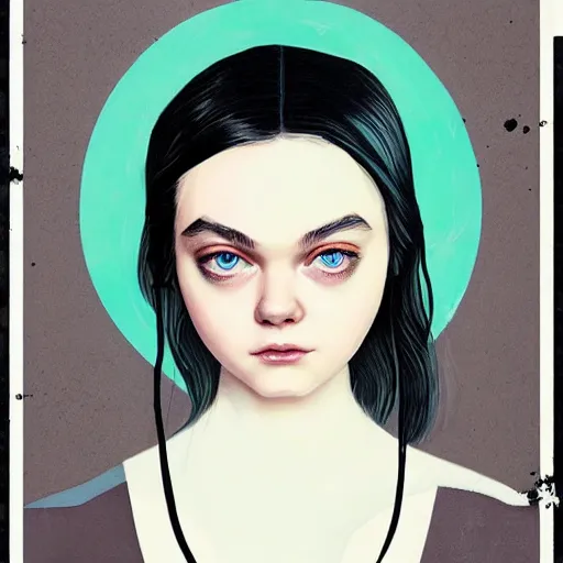 Image similar to Elle Fanning in Oblivion picture by Sachin Teng, asymmetrical, dark vibes, Realistic Painting , Organic painting, Matte Painting, geometric shapes, hard edges, graffiti, street art:2 by Sachin Teng:4