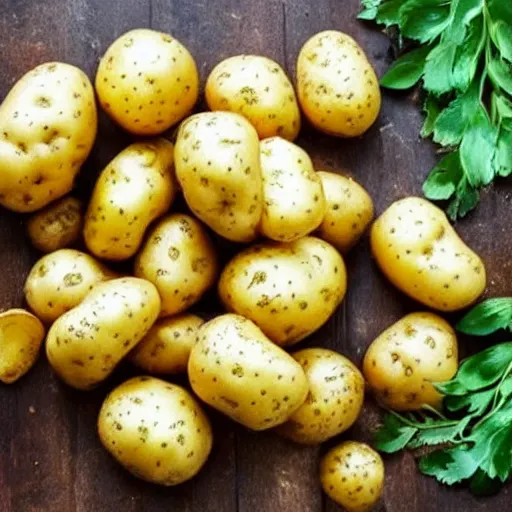 Prompt: a golden potatoes