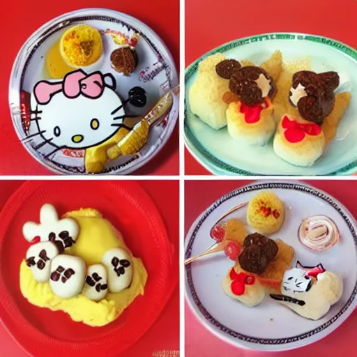 Image similar to food with hellokitty