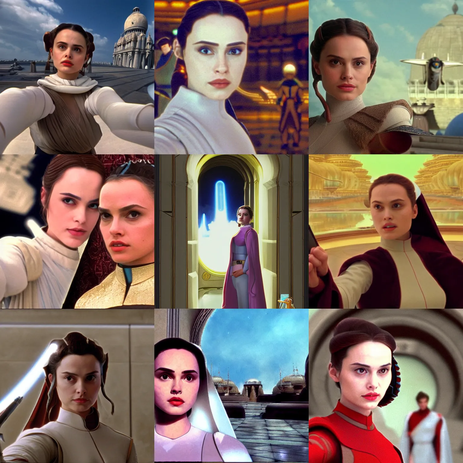 Prompt: Selfie of Padme Amidala on Naboo