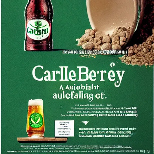 Image similar to advertisement of new Carlsberg beer made with authentic human feces