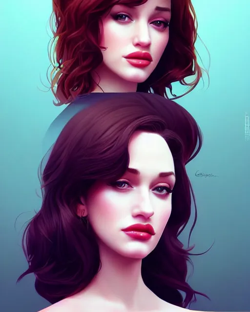 Image similar to a beautiful gina gershon christina hendricks kat dennings dolly parton instagram model, cascading hair full lips, by wlop and ilya kuvshinov and artgerm,, gorgeous, stunning, alluring, artstation, deviantart, digital art