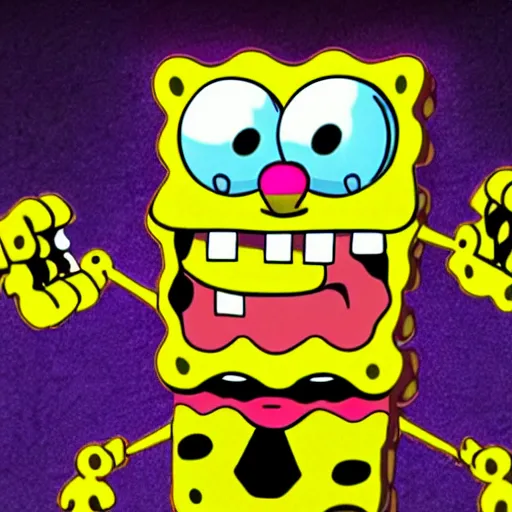 Image similar to spongebob in five nights of freddys