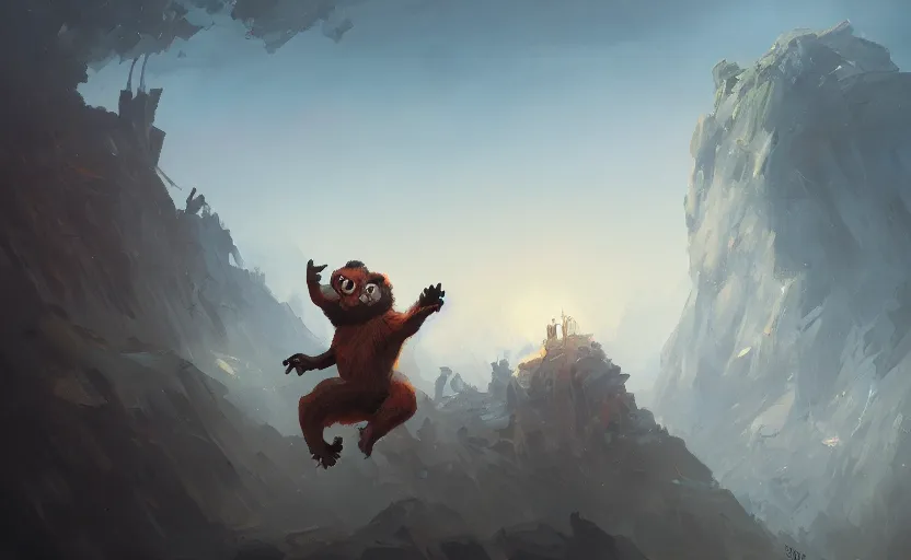 Prompt: a painting of super monkey bqall trending on artstation in the style of greg rutkowski