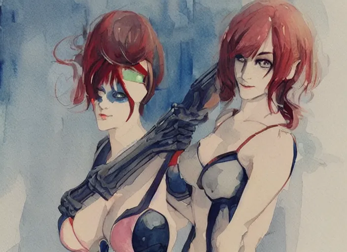 Prompt: concept art of comiket cosplay, pinterest, artstation trending, behance, watercolor, by coby whitmore, silver, laser light,