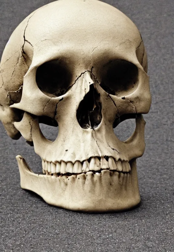 Prompt: human skull