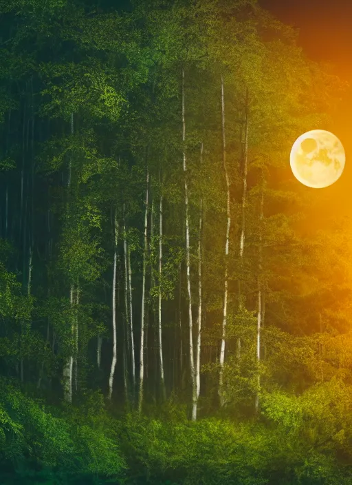 Image similar to 4 k, high details, thriller book cover of a forest with moon, realistic concept, unsplash photography, shutterstock, getty images, highly detailed photography, flickr