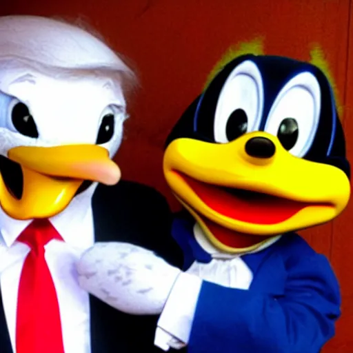 Image similar to donald trump and donald duck