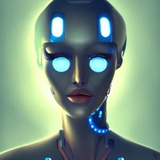 Image similar to face portrait of a robotic woman, sci - fi, futuristic, cyber punk - inspired by lois van baarle, cinematic, sci - fi 8 k