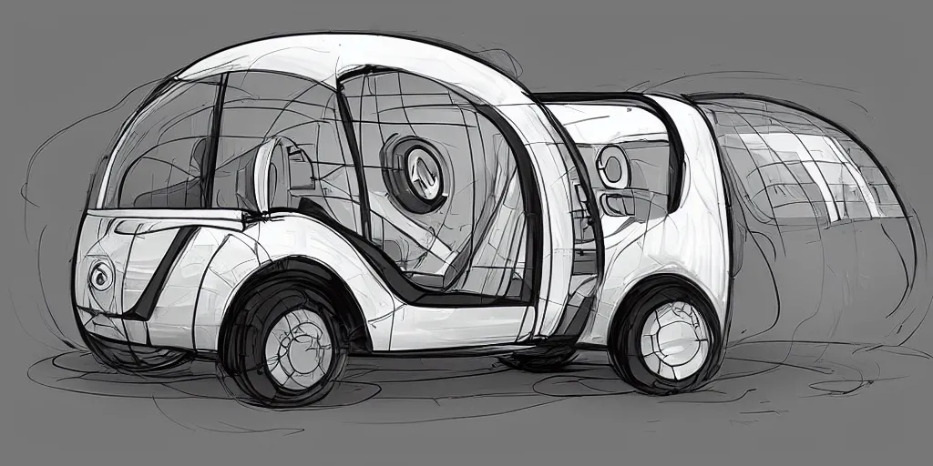 Prompt: Bubble vehicle, product design, concept art