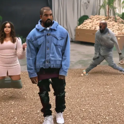 Image similar to Kanye west in cereal commercial