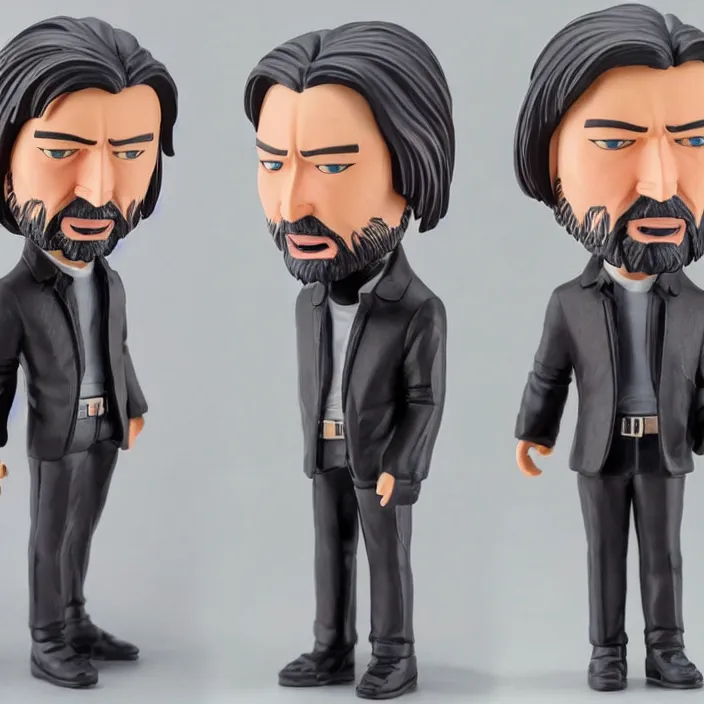 Image similar to sad keanu, a goodsmile figure of sad keanu, figurine, detailed product photo,