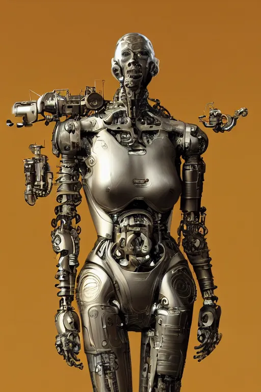 Image similar to portrait of a angry female robot, intricate, dystopian toy, sci - fi, extremely detailed, biopunk suit, digital painting, sculpted in zbrush, artstation, concept art, smooth, sharp focus, illustration, chiaroscuro lighting, golden ratio, incredible art by stanley artgerm lau and greg rutkowski and alphonse mucha and simon stalenhag