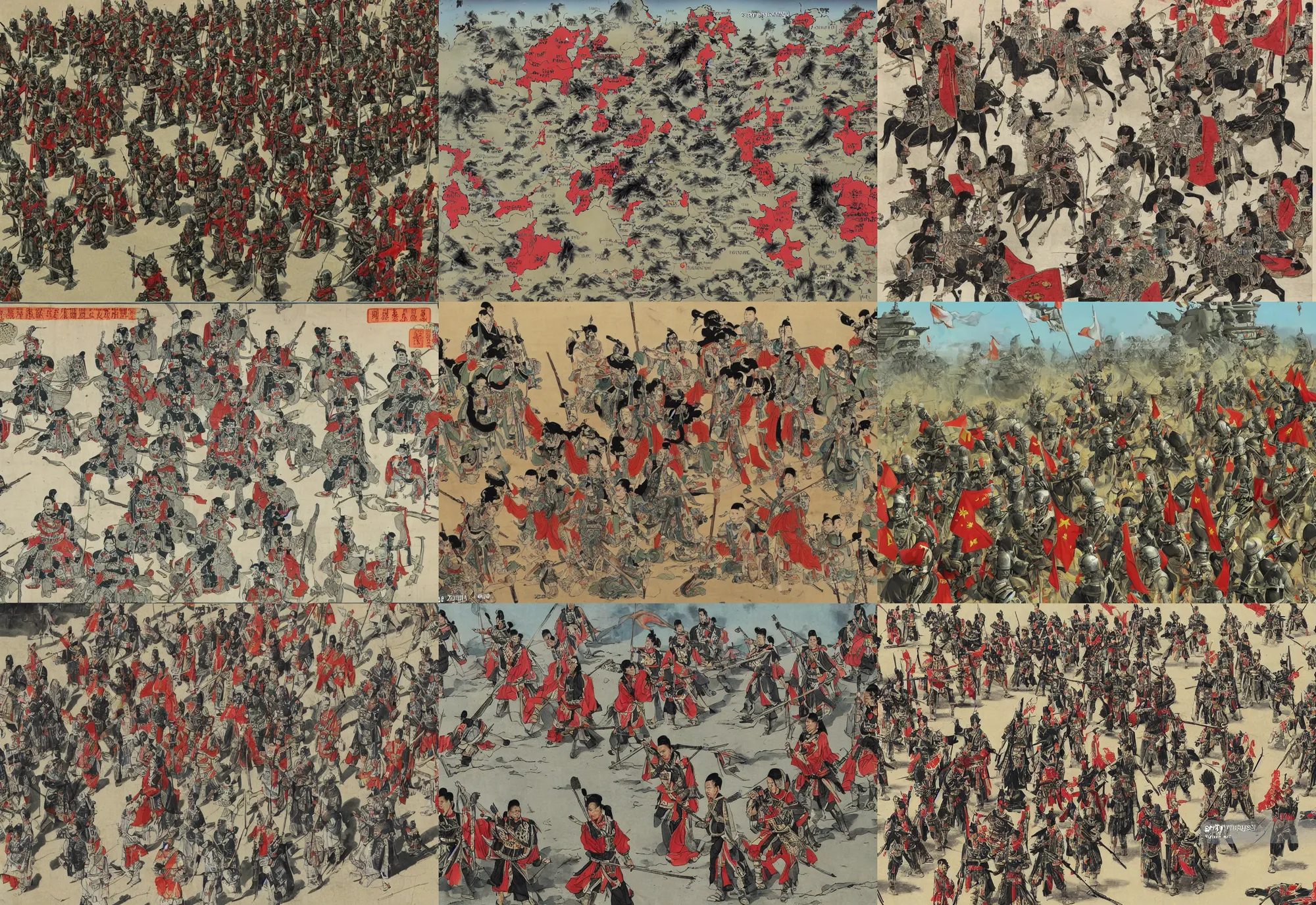 Prompt: The Chinese Empire is one of the four human factions. This faction is distinguished by a high proportion of robots in the population and enormous ground forces. Aggressive territorial expansion is a priority, even at the expense of its own citizens. The current ruler of the Chinese superstate is Huáng Zhōng of the Zhōng dynasty. For him, it is not the economy or the life of his subordinates that counts, but power and military strength.