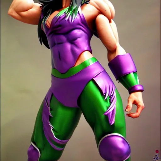 Prompt: female broly from dragon ball z