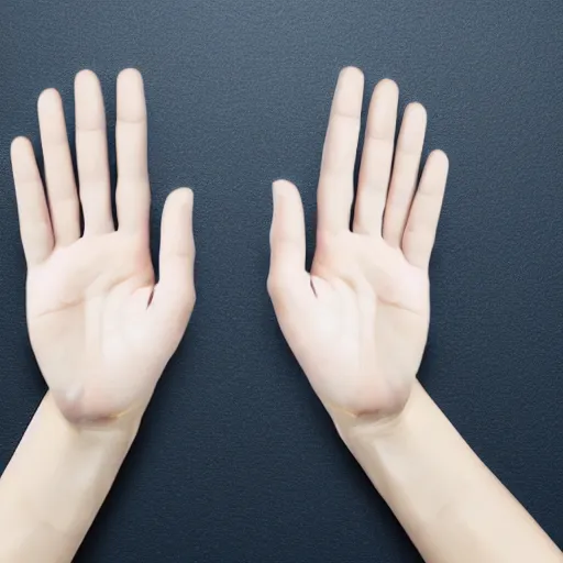 Image similar to realistic picture of human hands, white background