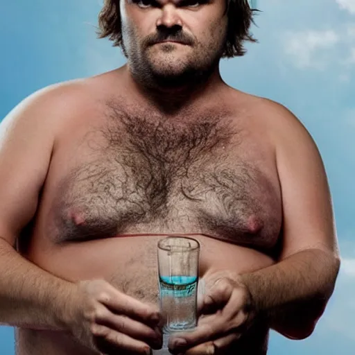 Prompt: Jack black as a Gigachad