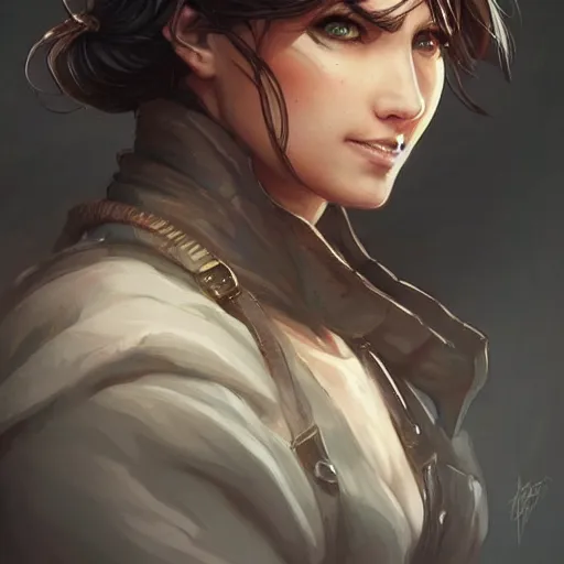 Image similar to very old female ranger, art by artgerm and greg rutkowski and magali villeneuve, d & d, fantasy, portrait, highly detailed, headshot, digital painting, trending on artstation, concept art, sharp focus, illustration