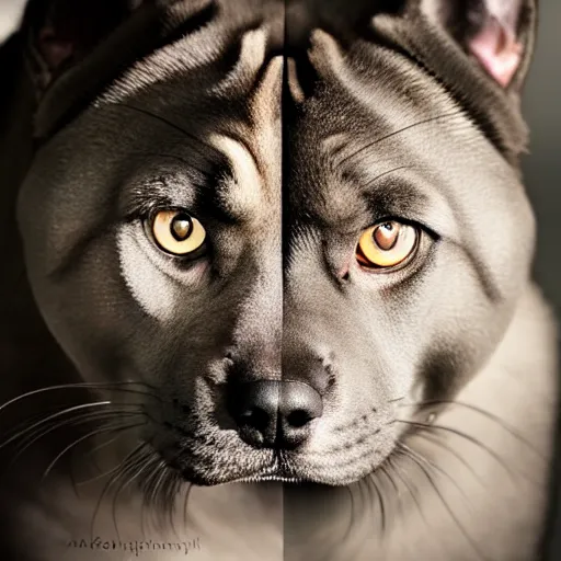 Image similar to a mastiff - cat - hybrid, animal photography