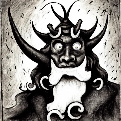 Image similar to satan claus with devil's tail, dennis carlsson