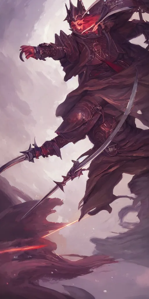 Image similar to action portrait of a magic knight fighting while casting spells with his swords, 4 k trending on artstation by peter mohrbacher