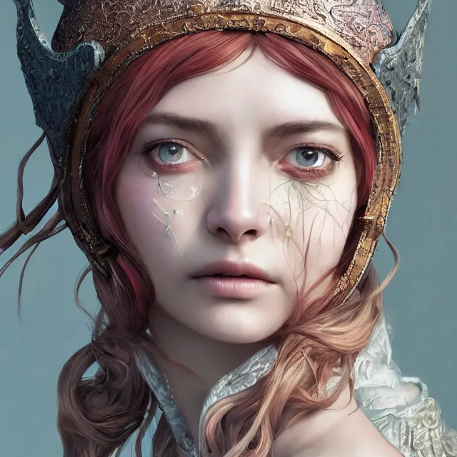 Image similar to studio portrait of neutral good colorful female cleric bard healer as absurdly beautiful, elegant, young sensual pretty woman, ultrafine hyperrealistic detailed face illustration by kim jung gi, irakli nadar, intricate linework, sharp focus, bright colors, matte, octopath traveler, final fantasy, unreal engine highly rendered, global illumination, radiant light, intricate environment