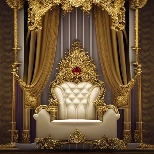 Prompt: royal throne in the royal palace, Ultra Lux Interiors Look Like When They're Inspired by Games of thrones