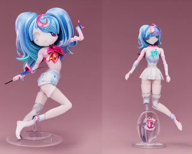 Prompt: james jean isolated magical girl vinyl figure, figure photography, holographic undertones, anime stylized, glitter accents on figure high detail, ethereal lighting sigma 8 5 mm f _ 8