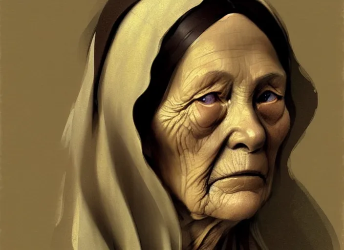 Prompt: 1 8 3 5 florence nightingale elderly, character face study, faces only, concept art finely detailed perfect art, painted by greg rutkowski makoto shinkai takashi takeuchi studio ghibli, pinterest, cevagraf comics