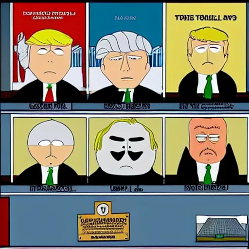 Prompt: donald trump on south park