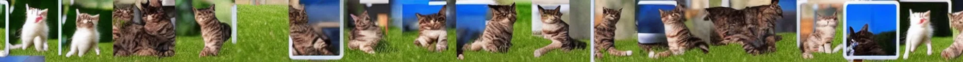 Image similar to 1 0 frames from a video showing a cat jumping