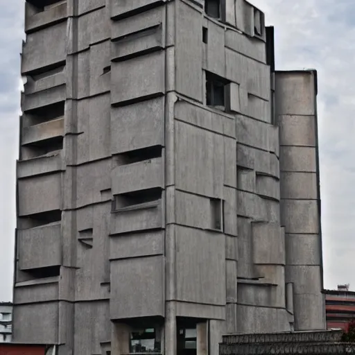 Prompt: brutalist opera building, russia