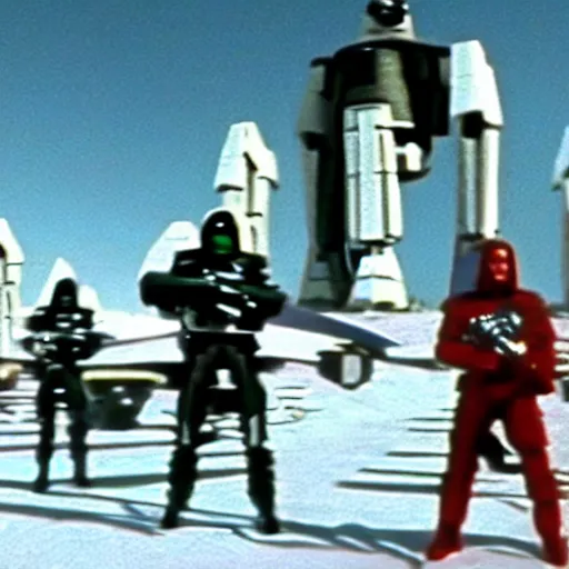 Prompt: screenshot from a soviet star wars movie from 1 9 7 7