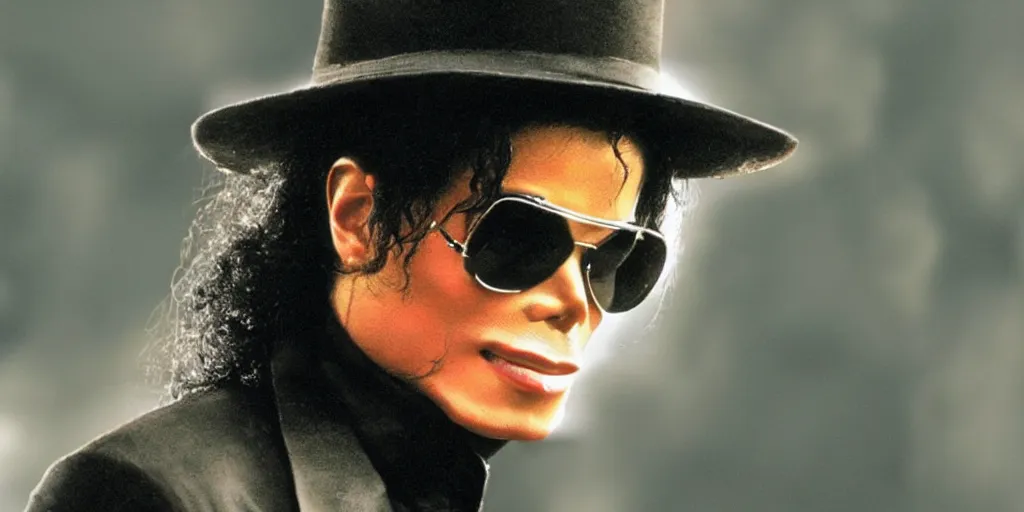 Image similar to michael jackson by himself 2 0 0 9 style wearing shades, studio solo, this is it style, photo real, pores, motion blur, solo, by himself, heroic pose, real life, spotted, ultra realistic face, accurate, 4 k, movie still, uhd, sharp, detailed, cinematic, render, modern