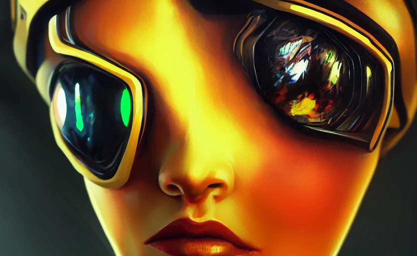 Image similar to closeup painting of bee, cyberpunk, portrait, hyperdetailed, artstation, cgsociety, 8 k, synthwave by tangerine dream