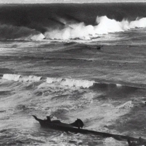 Image similar to go pro footage of omaha beach invasion