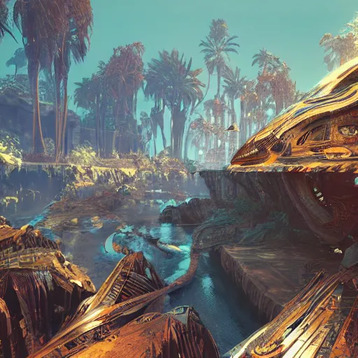 Image similar to cryengine render by android jones, syd mead, and john stephens