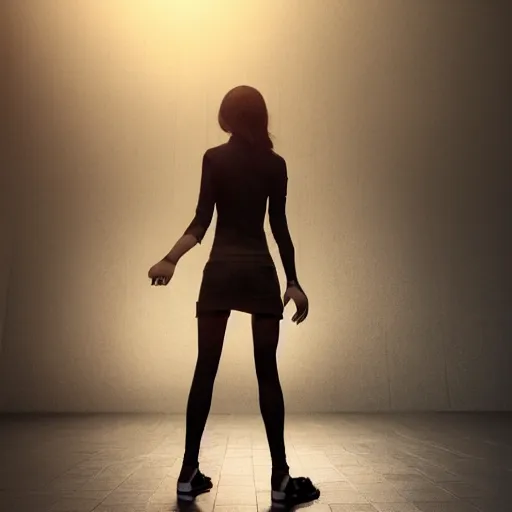 Image similar to A young beautiful giantess standing next to a small man, beautiful lighting,digital art , highly detailed , high contrast, beautiful lighting, award winning , trending on art station, 8k, photorealistic,unreal engine 5