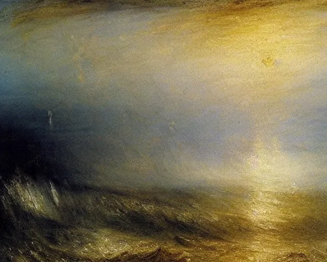 Prompt: Seascape. Oil on canvas. J.M.W. Turner.