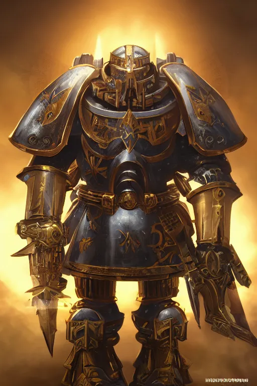 Image similar to armor portrait heros warhammer 4 0 k horus heresy fanart - the primarchs emperor by johannes helgeson animated with vfx concept artist & illustrator global illumination ray tracing hdr fanart arstation zbrush central hardmesh 8 k octane renderer comics stylized