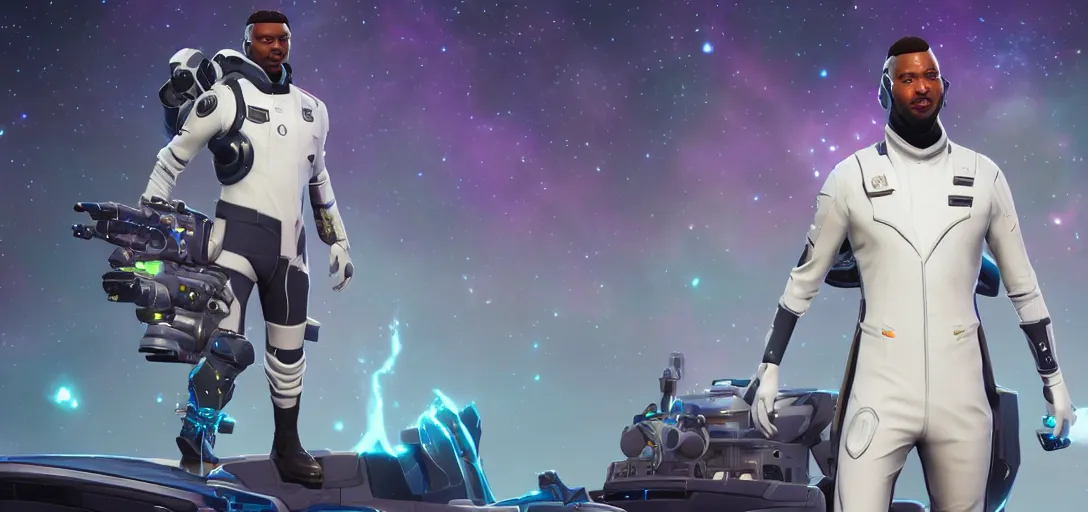 Prompt: character sheet concept art of a galaxy from fortnite wearing a white tuxedo, realistic, hyperrealistic, photographic, costume, wlop, dan mumford, greg rutkowski, high detail, octane render, alexander mcqueen, james gurney, james jean, mucha, photo, 8 k, intricate