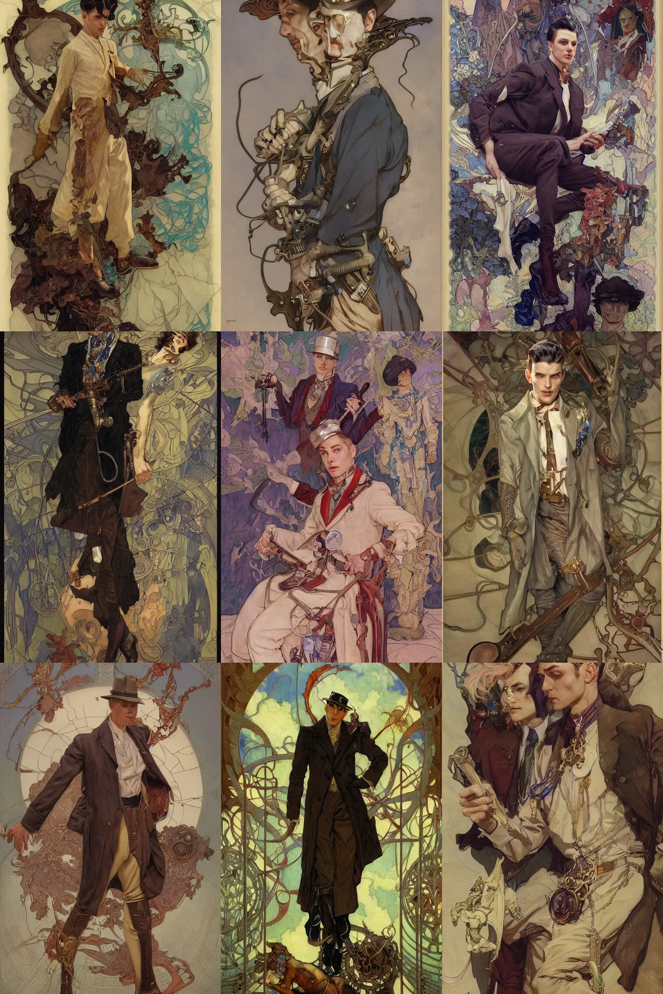 Prompt: male physician, 1 9 2 0 s fashion, fantasy, art by joseph leyendecker, donato giancola, peter mohrbacher, ruan jia, marc simonetti, ayami kojima, cedric peyravernay, alphonse mucha, victo ngai