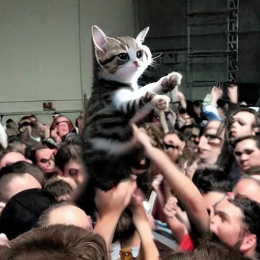 Image similar to stagediving cat