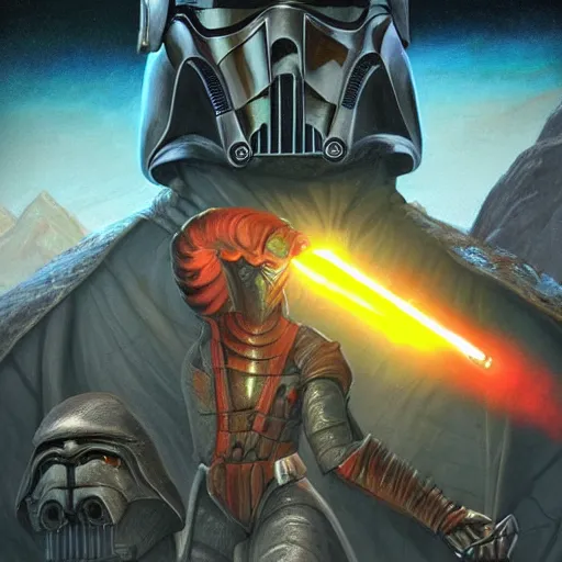 Image similar to bright, colorful, realistic, detailed from Elder Scrolls: shivering isles concept art starwars alien backlighting, kodachrome, high contrast, highly detailed, sharp focus, digital painting, concept art, illustration, trending on artstation, comic book by Alex Ross and Adam Adamowicz cover art