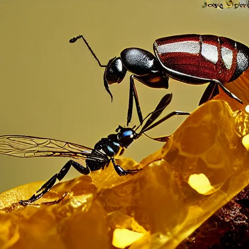 Image similar to insects in amber by jason de graaf