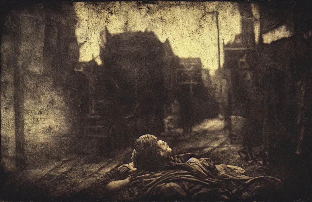 Image similar to pictorial antidote tragedy detail of a past world intact flawless ambrotype from 4 k criterion collection remastered cinematography gory horror film, ominous lighting, evil theme wow photo realistic postprocessing dramatic biblical depictions render by christopher soukup