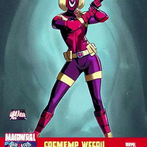 Prompt: Gwenpool as a real person, cameo in Deadpool 3 (2023)