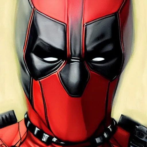 Prompt: High detailed portrait from Deadpool, artstation